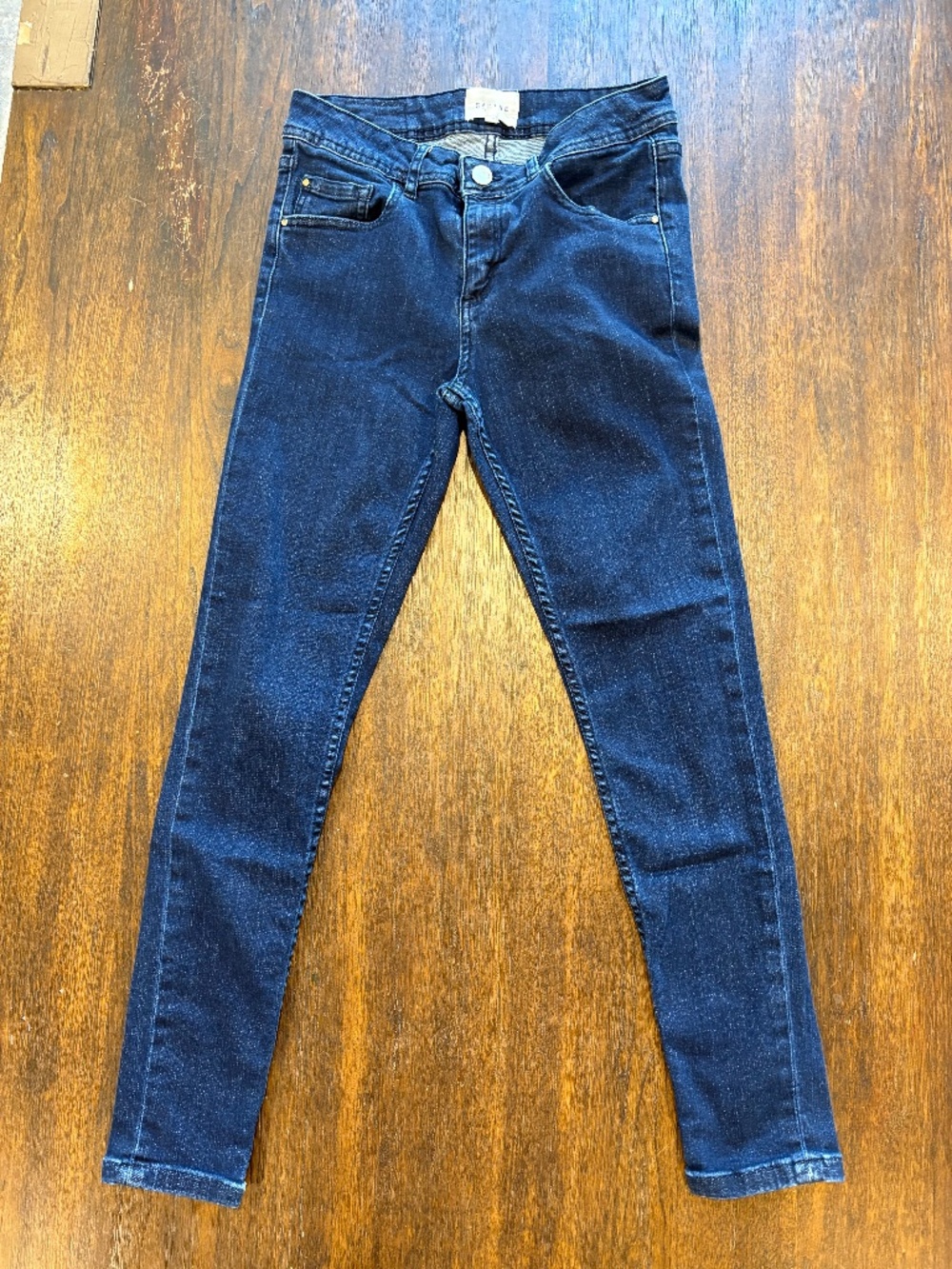 Sézane "Slim Parfait" Mid-Rise Skinny Jeans in Dark Wash Blue - Size 27